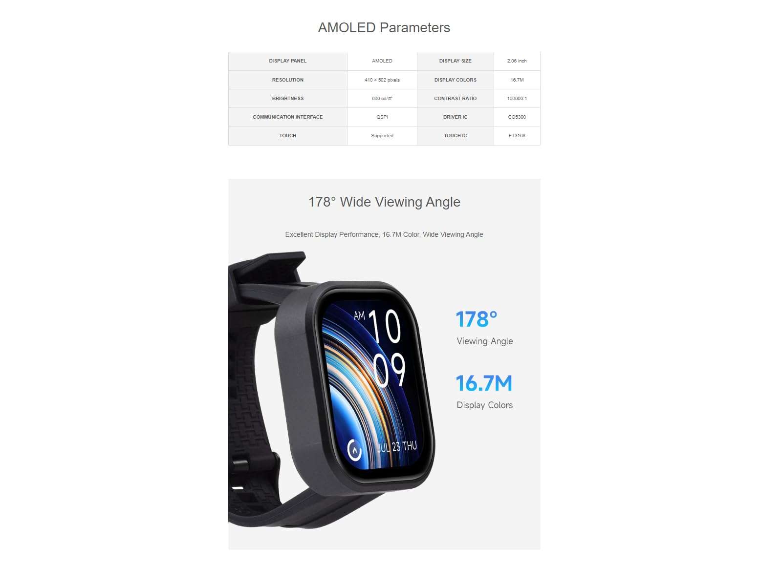 waveshare ESP32-C6 2.06inch AMOLED Touch Watch Development Board,410 × 502 Pixels Capacitive Touch Display,Supports WiFi 6 / Bluetooth 5 / Zigbee,Supports AI Speech Interaction 4