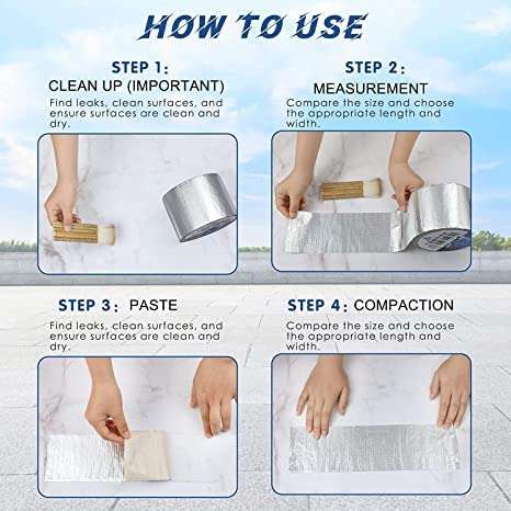 Corceptive Home Renovation Tools Super Repair Crack Thicken Butyl Aluminum Foil Adhesive Waterproof Duct Tape 5