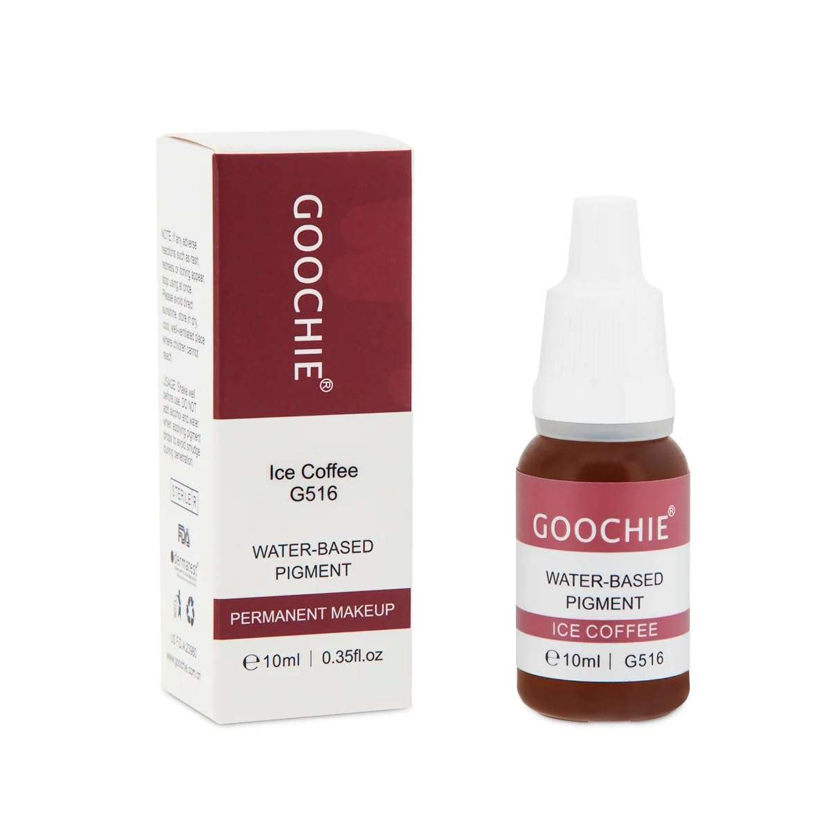 Goohcie Superior semi organic liquid water based micro pigment EU standard machine permanent makeup pigment 10ml Eyebrow Pigment Ice coffee - G516 1