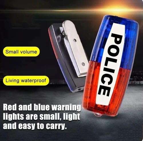 Shoulder Light Police LED Flashing Warning Shoulder Light Safety Clip lamp with Flashlight Lighting Function for Outdoor Rescue,Traffic Guidance,Security patrols,Cycling,Night Run 1ps 4