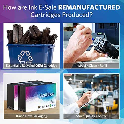 INK E-SALE Remanufactured Toner Cartridge Replacement for HP 128A CE320A CE321A CE322A CE323A Canon 116 Black Cyan Magenta Yellow Toner Set for HP LaserJet CP1525n CP1525nw CM1415fn CM1415fnw Printer 2