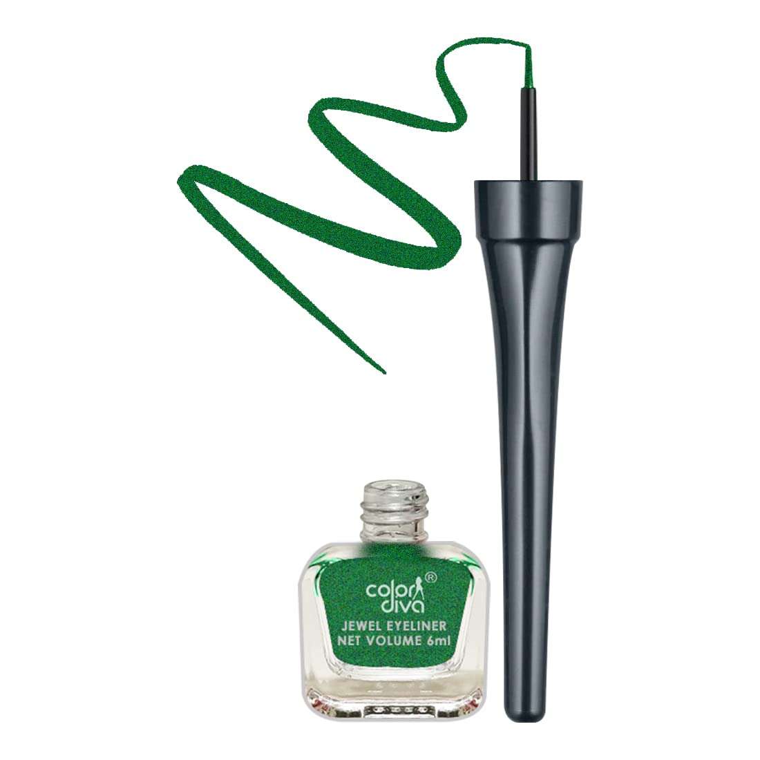 COLOR DIVA Superwing Color Eyeliner Blue, Pink, Green, 5.5ml Each | Quick Drying, Smudge Proof, 12HR Long Lasting & Bright Color Effect | For All Occasion & Daily Use, Pack Of 3 6