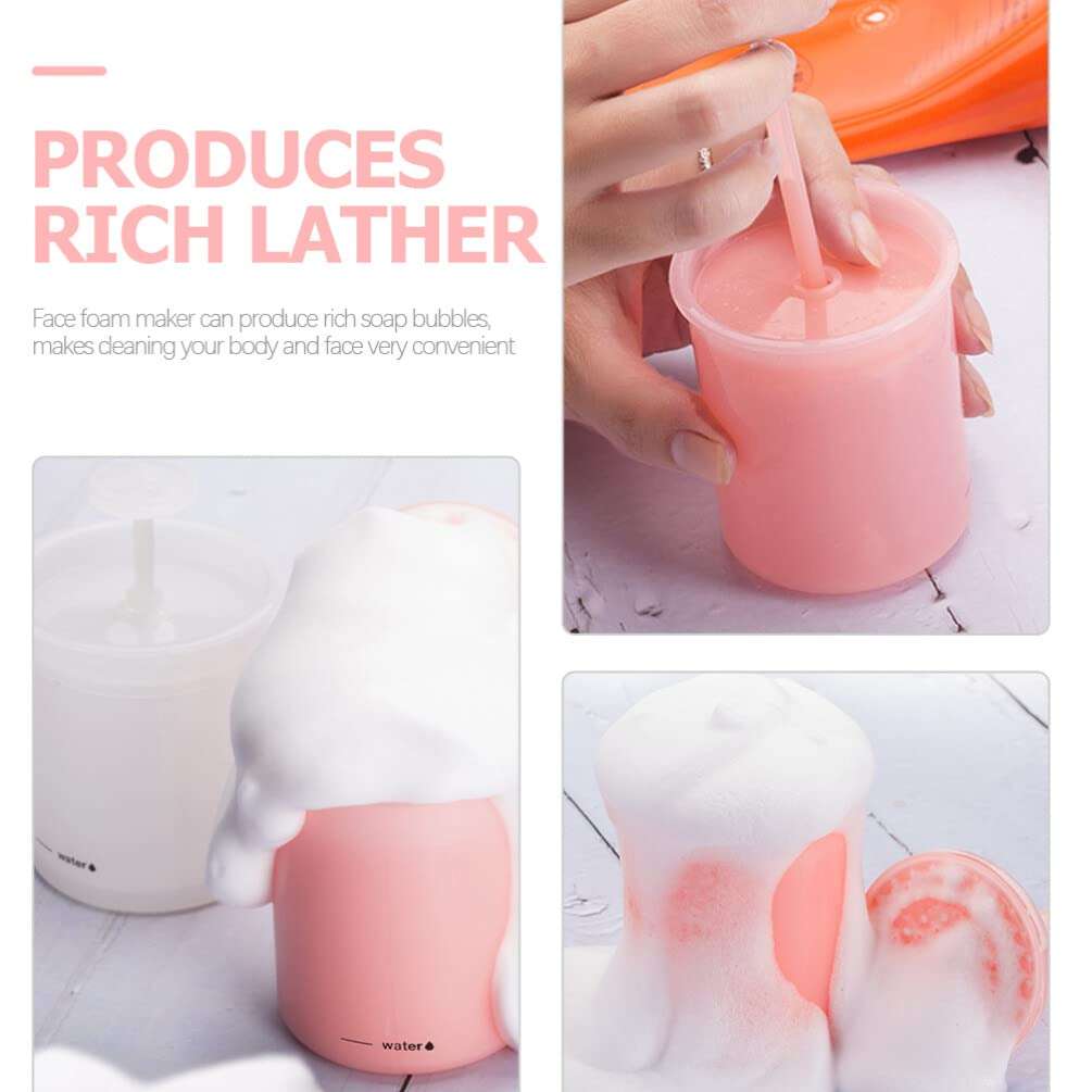 FRCOLOR 30pcs Face Wash Foam Maker Manual Facial Foam Cup Form Whip Maker Rich Cream Bubble Maker Skincare Tool for Travel Household 5