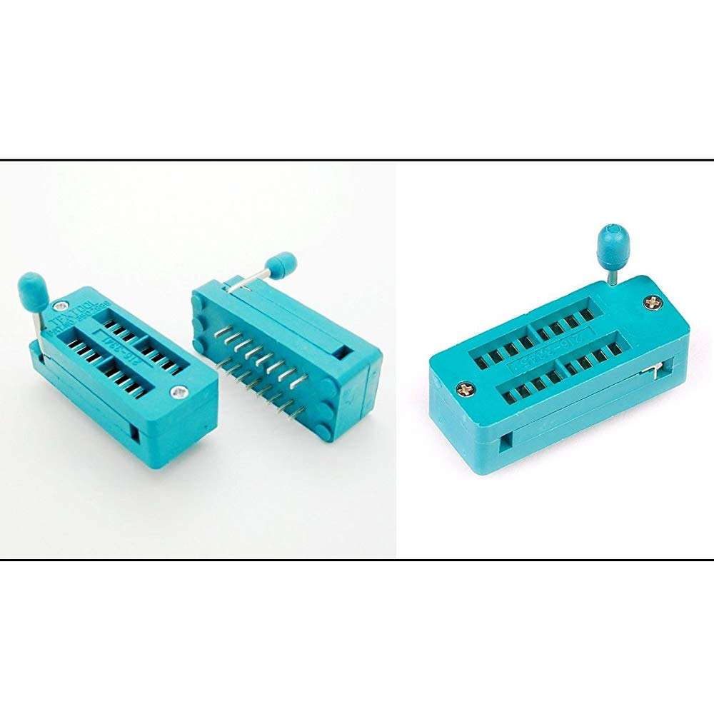 Ximimark 4Pcs ZIF 16-pin 16 Pins Test Universal IC Socket 16 Pin DIP Integrate Socket NARROW 3