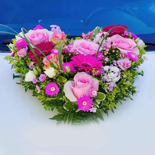 GANAZONO Floral Foam Blocks 2pcs Heart Flower Arrangement Base - Dry & Wet Polystyrene Blocks for DIY Flower Arranging 5