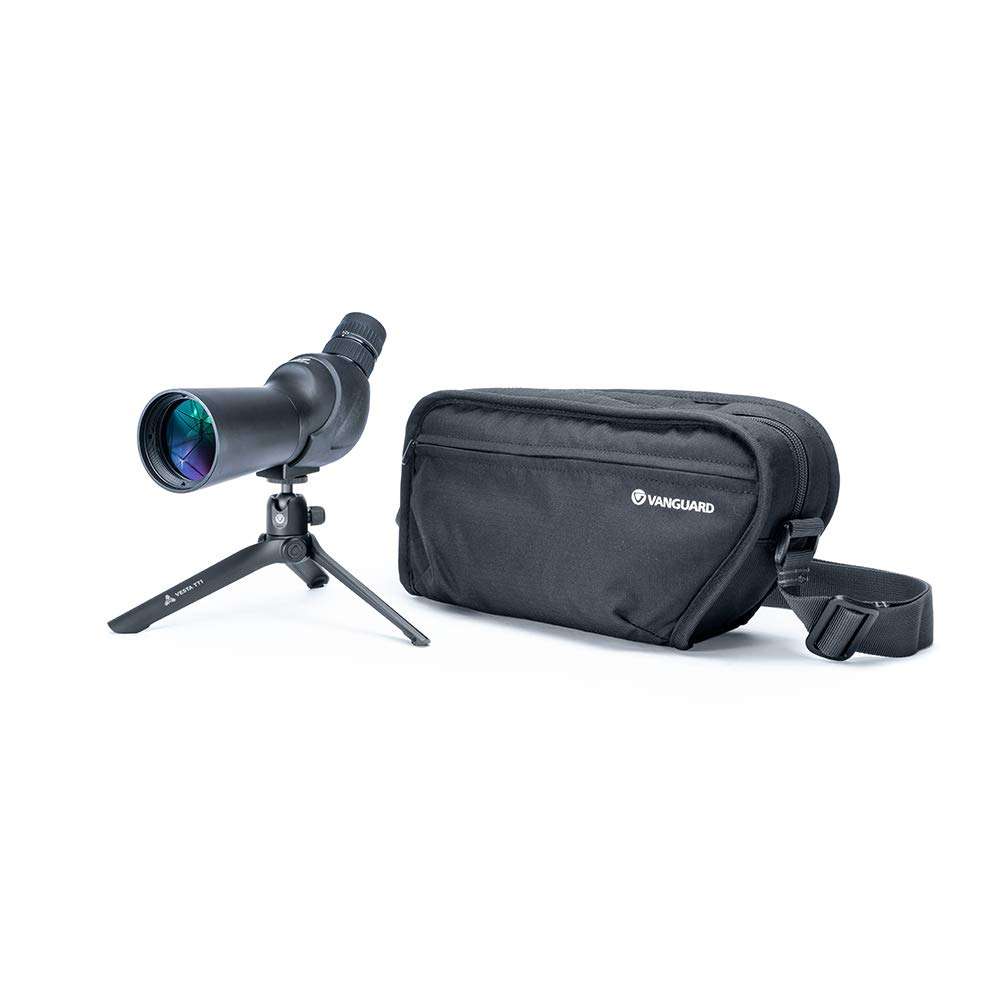 VANGUARD Vesta 350A 12-45x50 Angled Spotting Scope Kit with Soft Bag and Tabletop Tripod