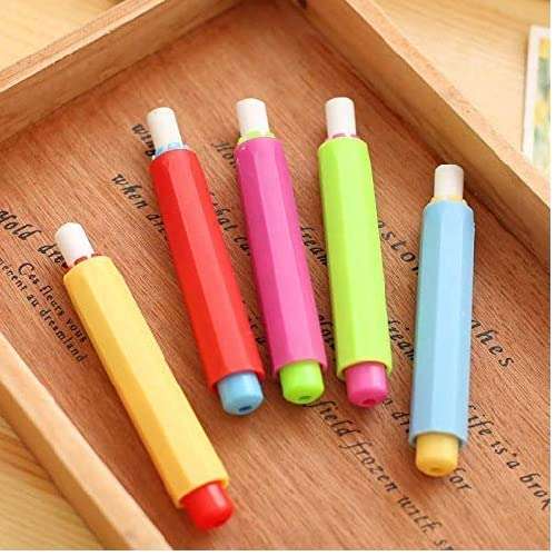 Eclet 4 pcs Chalk Holder 10mm Magetic Chalk Holder Chalk Piece Holder Blackboard Adjustable Chalk Clip for Teacher and Children (Any 4 Random Color Sent) 5