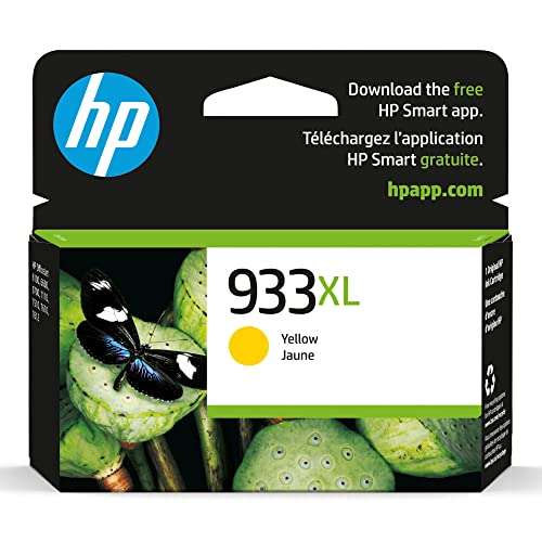 HP 933XL Yellow High-yield Ink Cartridge for HP Printers | Works with Printer Series: OfficeJet 6100, 6600, 6700, 7110, 7510, 7610 | CN056AN 1