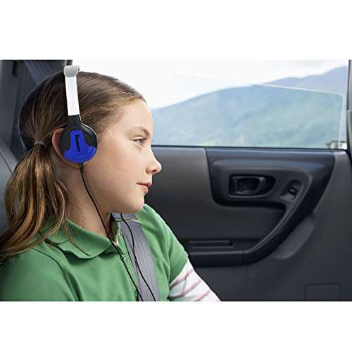 NAVISKAUTO On-ear Headphone Headset Over-Ear Headphones 3.5mm with Volume Control and Built-in IR Receiver -Blue 2
