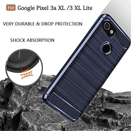 Sucnakp for Pixel 3a XL Case,Google Pixel 3a XL TPU Shock Absorption Cell Phone Cases Technology Raised Bezels Protective Cover for Pixel 3 a XL Phone（TPU Blue） 5