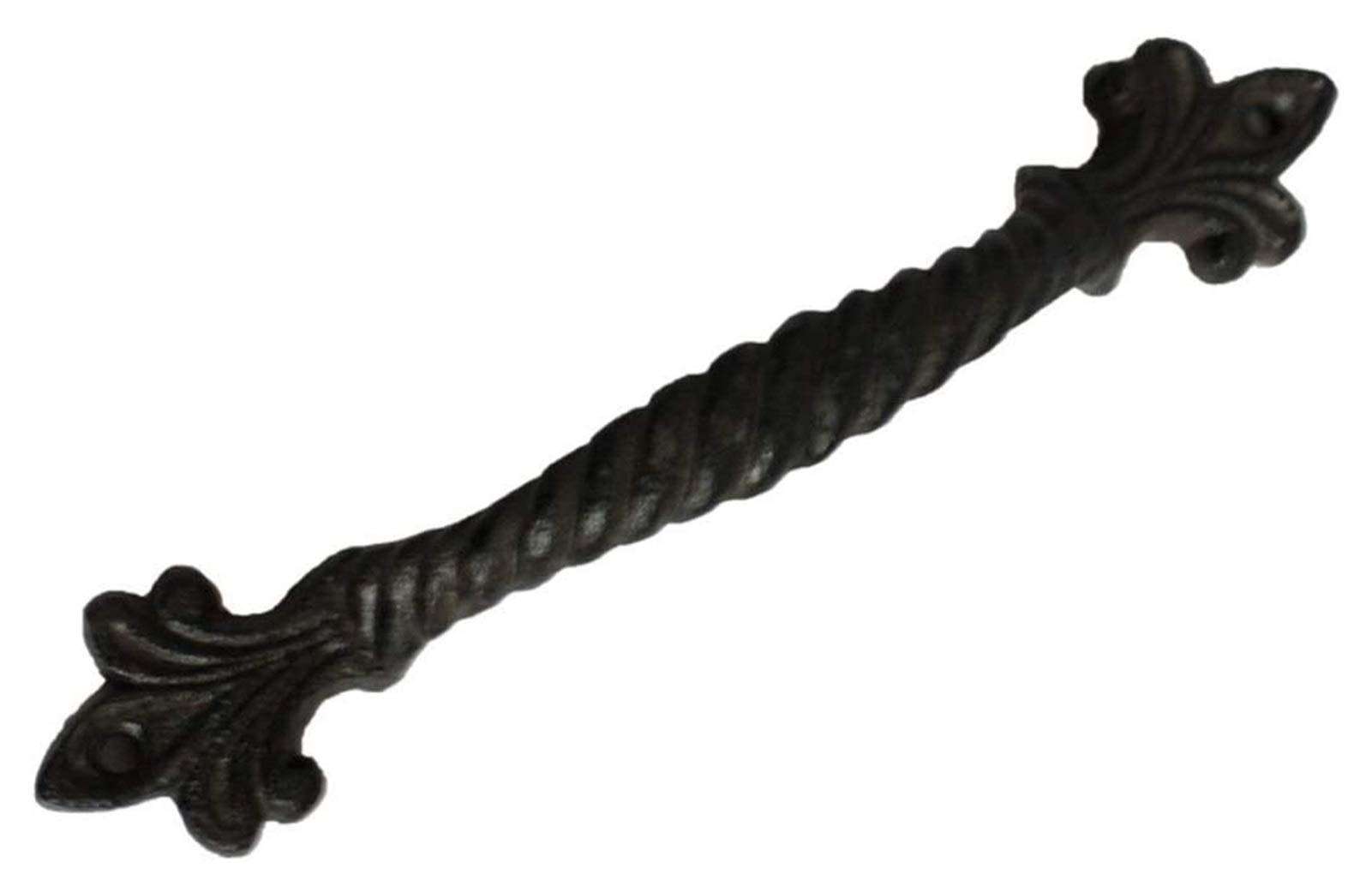 YI-LIGHT Door Handle, 2pcs Home Decoration Heavy Cast Iron Door Latch Garden Wooden Shed Door Lever Door Lever Furniture Hardware 4