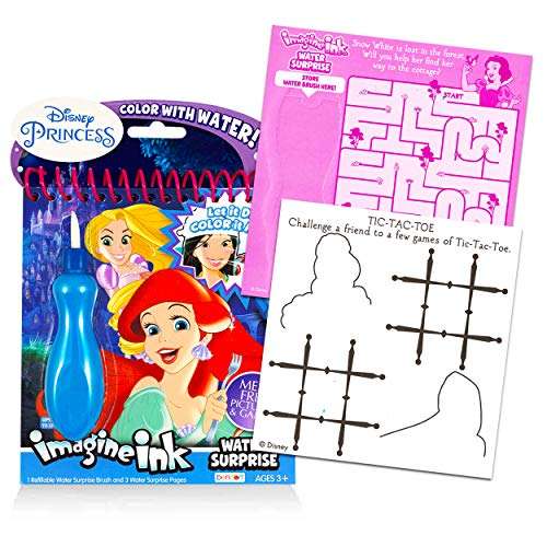Disney Minnie Mouse Paint with Water for Kids Toddlers Bundle Set ~ 3 Mess-Free Paint Books with Water Surprise Brushes (Featuring Minnie Mouse, Disney Frozen, and Disney Princess) 2