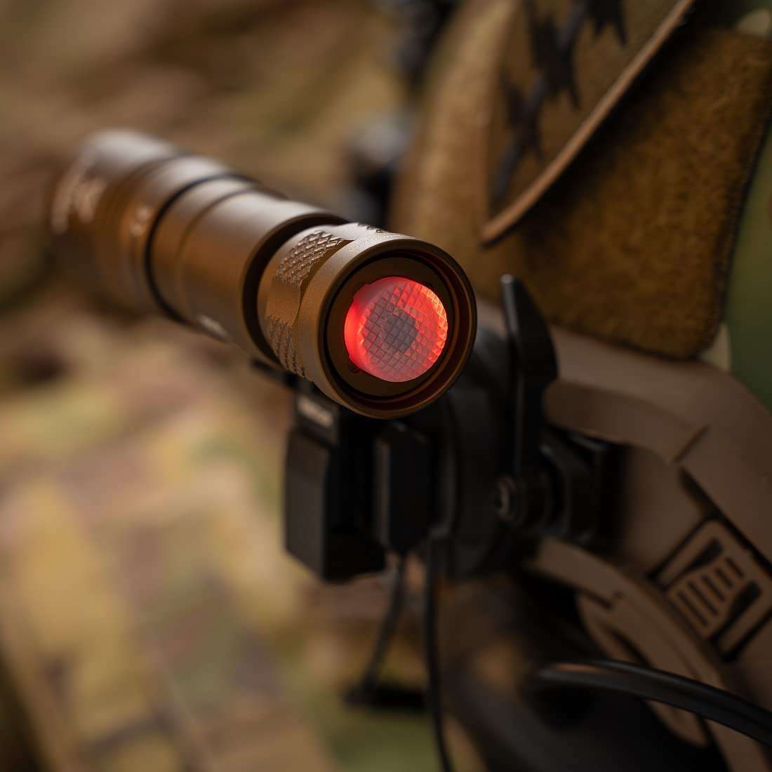 Weltool W35IRH Tactical Helmet Light and PM4 Offset Picatinny Rail Light Mount 4