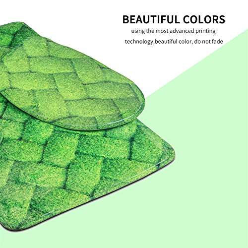 Coloranimal Vintage Paris Eiffel Tower Pattern Home Bathroom Accessories Set, 3 Piece Bath Mat + Lid Toilet Seat Cover+ Flannel Carpets, Machine Washable 5