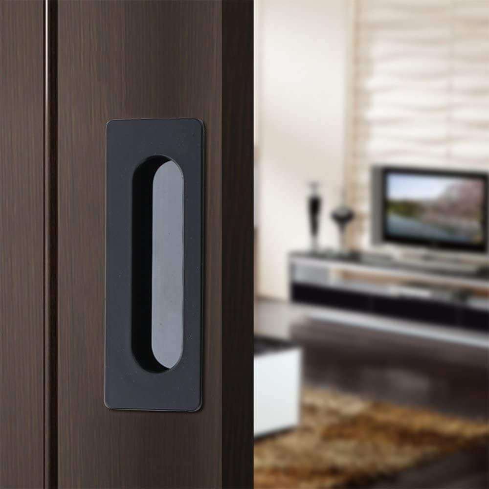 LLDKA Furniture Handles Oval Drawer Handles Stainless Steel Flush Sliding Door Handles 2PCS,L 3