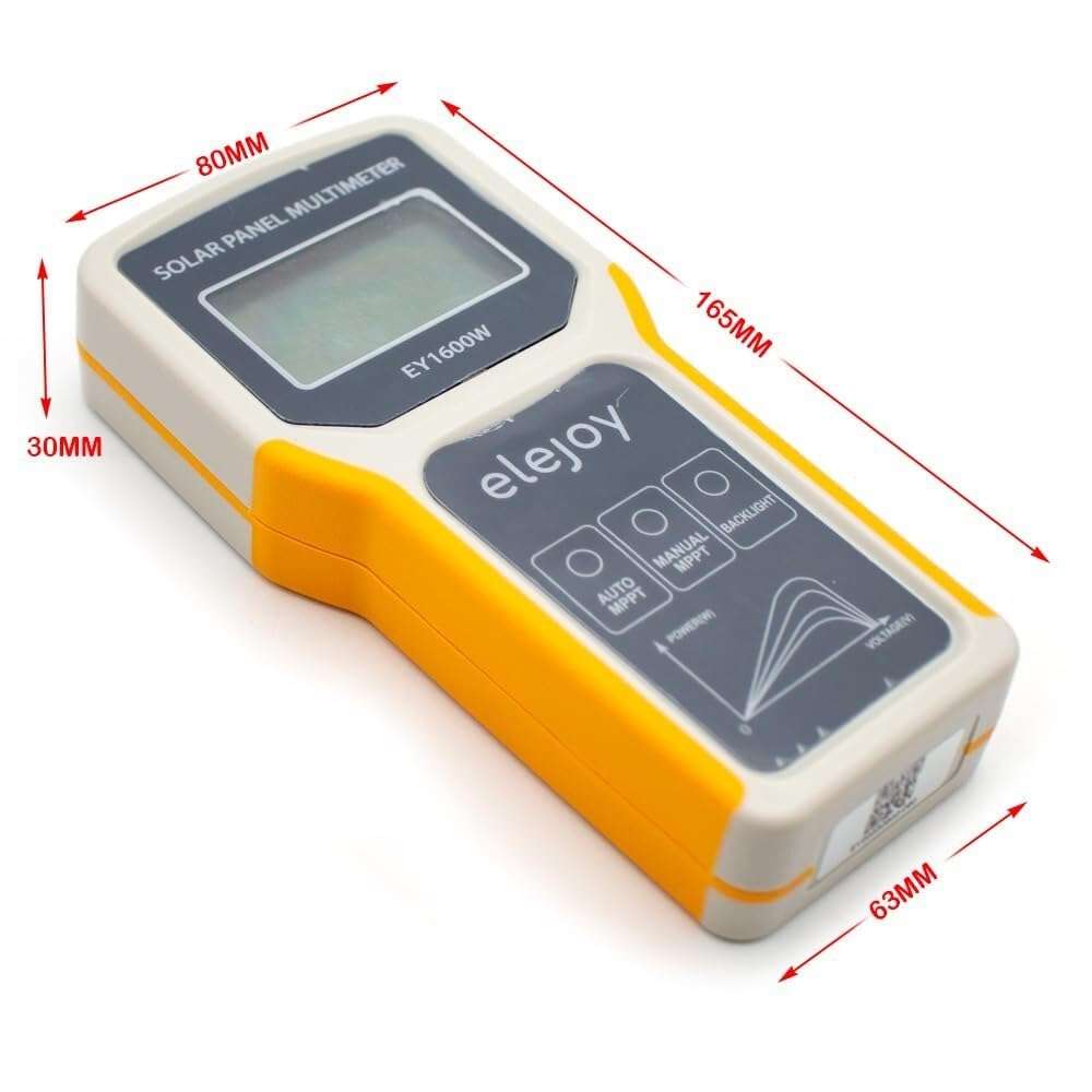 DDYWQCLMR Solar Panel Tester Photovoltaic Multimeter Upgrade EY1600W with Ultra Clear LCD, Smart MPPT Open Circuit Voltage Troubleshooting Utility Tool for Solar PV Testing(EY1600W) 3