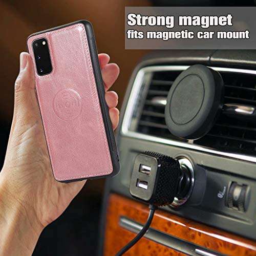 Harsel Samsung S20 Ultra Flip Case for Men/Women,Detachable Magnetic Phone Case Folio Cover with Purse Stand Card Holder Money Pouch Strap Pu Leather Cover Wallet Case for Galaxy S20 Ultra,Pink 5