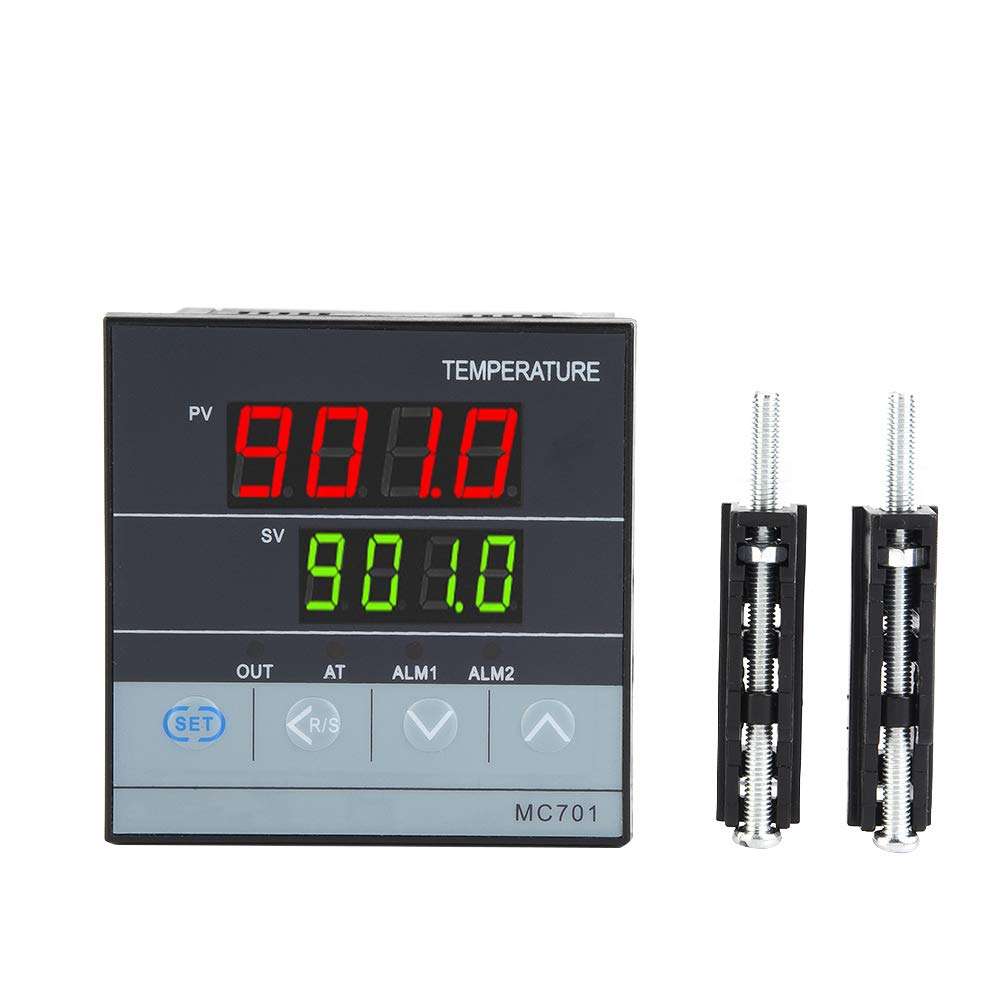PT100 Sensor Thermocouple Thermostat Controller PID Temperature Controller K Type Thermocouple 199 to 1300°C Input Relay SSR Output PID for Industry Production