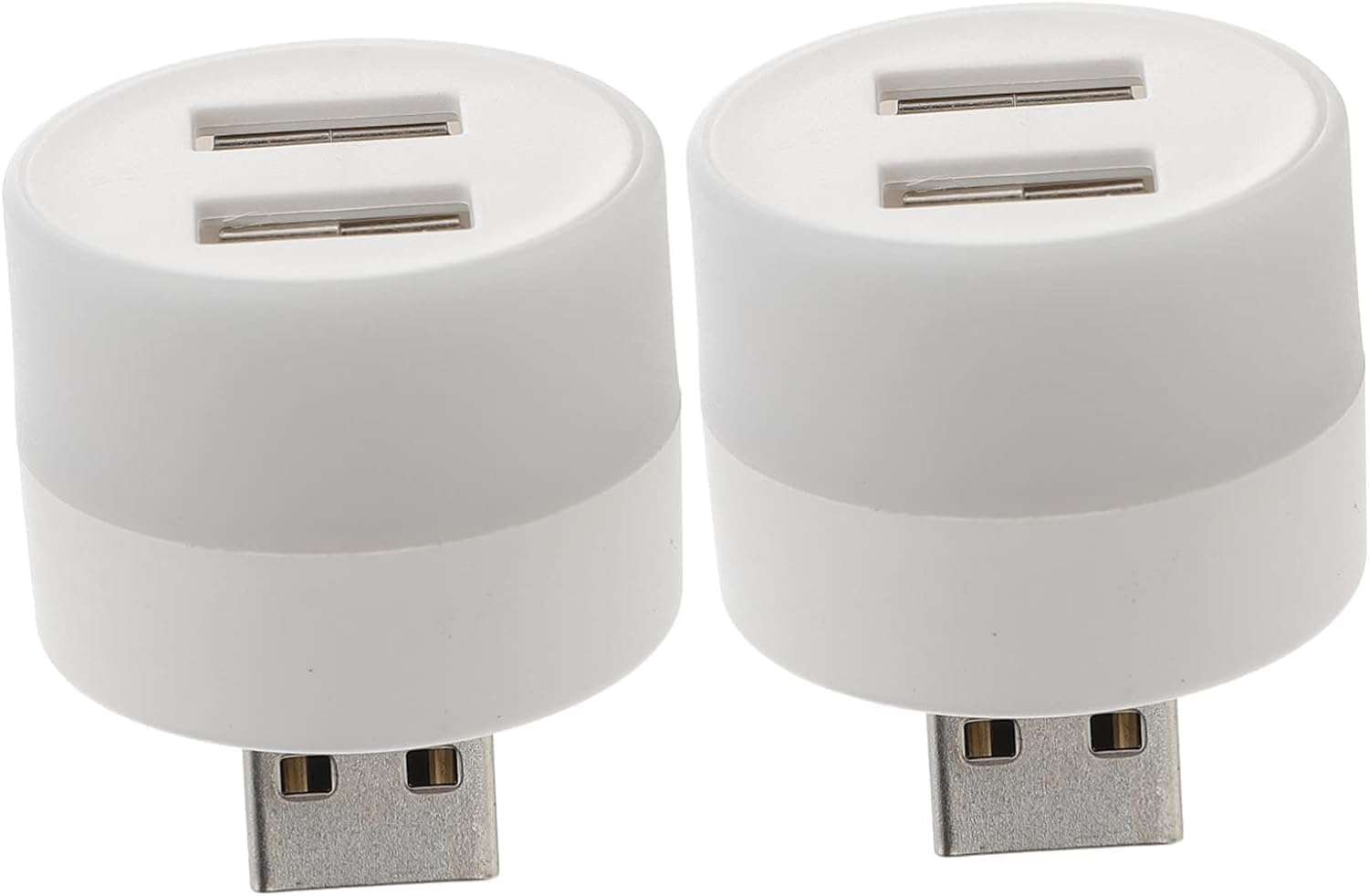 HIKI ZIKI Mini 2 in 1 USB Holder Port with Lamp| Portable Home Lights| Led Light with Double USB Charging Port| Mini USB Plugin Lamp| Laptop Light/Desktop Reading Light with Data Cable Protector_ (2) 1