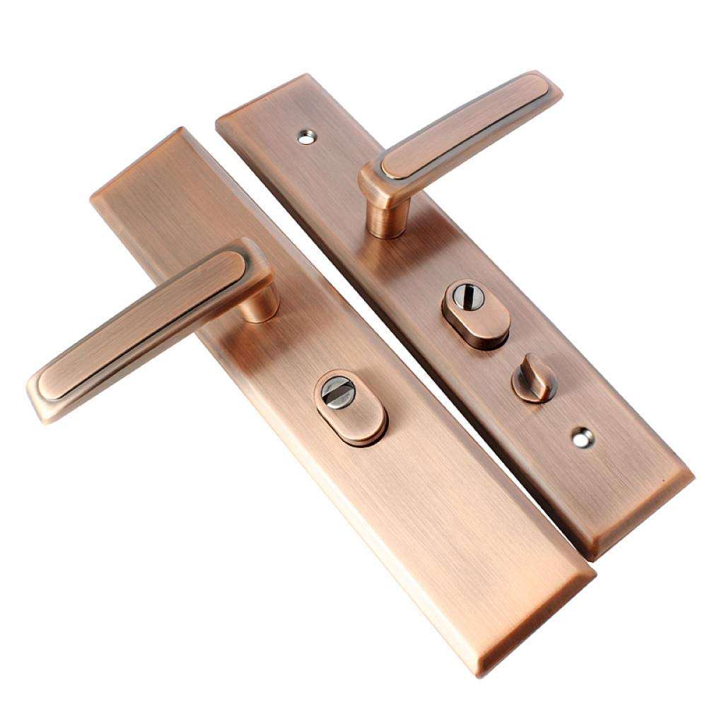 Anti-Theft Door Locks, Household Door Handles, Universal Handle Locks, Multi-Function Door Lock Handles-Red Bronze 1