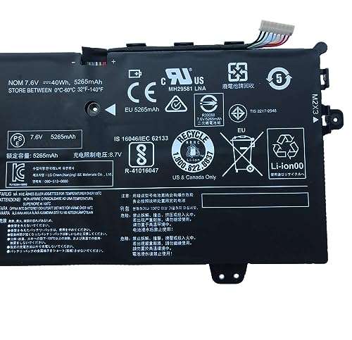 OUWEE L14L4P72 Laptop Battery Compatible with Lenovo ideapad Yoga 700-11ISK Yoga 3-1170 Series Notebook 5B10J46130 L14M4P73 5B10K10215 L14L4P71 5B10K10176 L14M4P71 5B10K10166 7.6V 40Wh 5265mAh 3