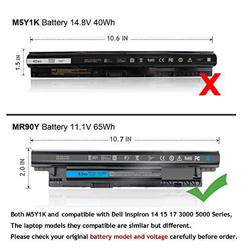 Shareway 65Wh Replacement Laptop Battery Compatible with Dell Inspiron 14-3421 14-7447 15-3521 15-3537 17-3721 17-3737 Latitude 3540 3440 P/N X29KD MR90Y XCMRD MK1R0 VR7HM V8VNT 2
