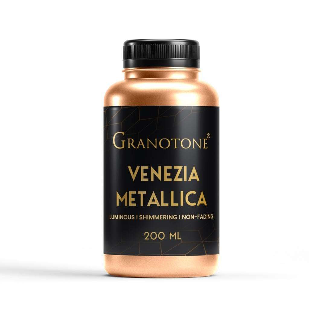 GRANOTONE Venezia Metallic Acrylic Paint Antique Gold Colour 200 ml Extra Sheen Multi Surface Non Fading Non Toxic Indoor Outdoor for Artists Hobbyists and Kids Made in India 1
