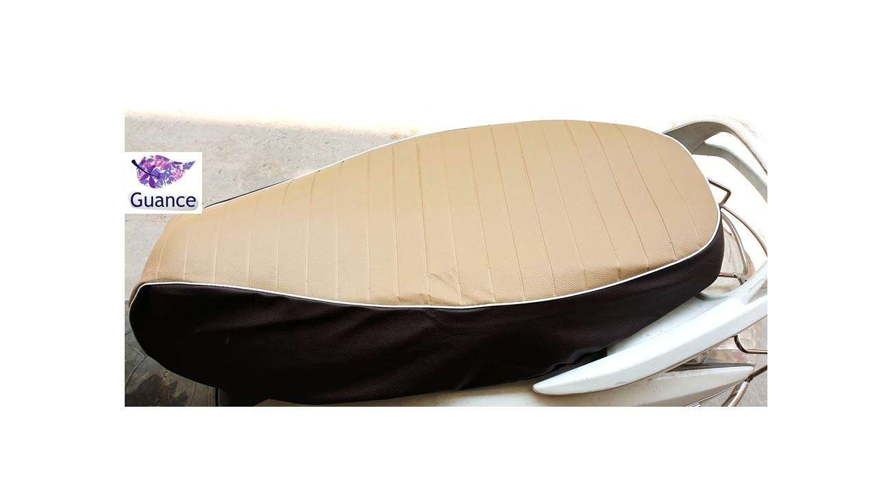 Guance? Scooty Seat Cover with Heavy Cushion Beige for Yamaha Fascino 1