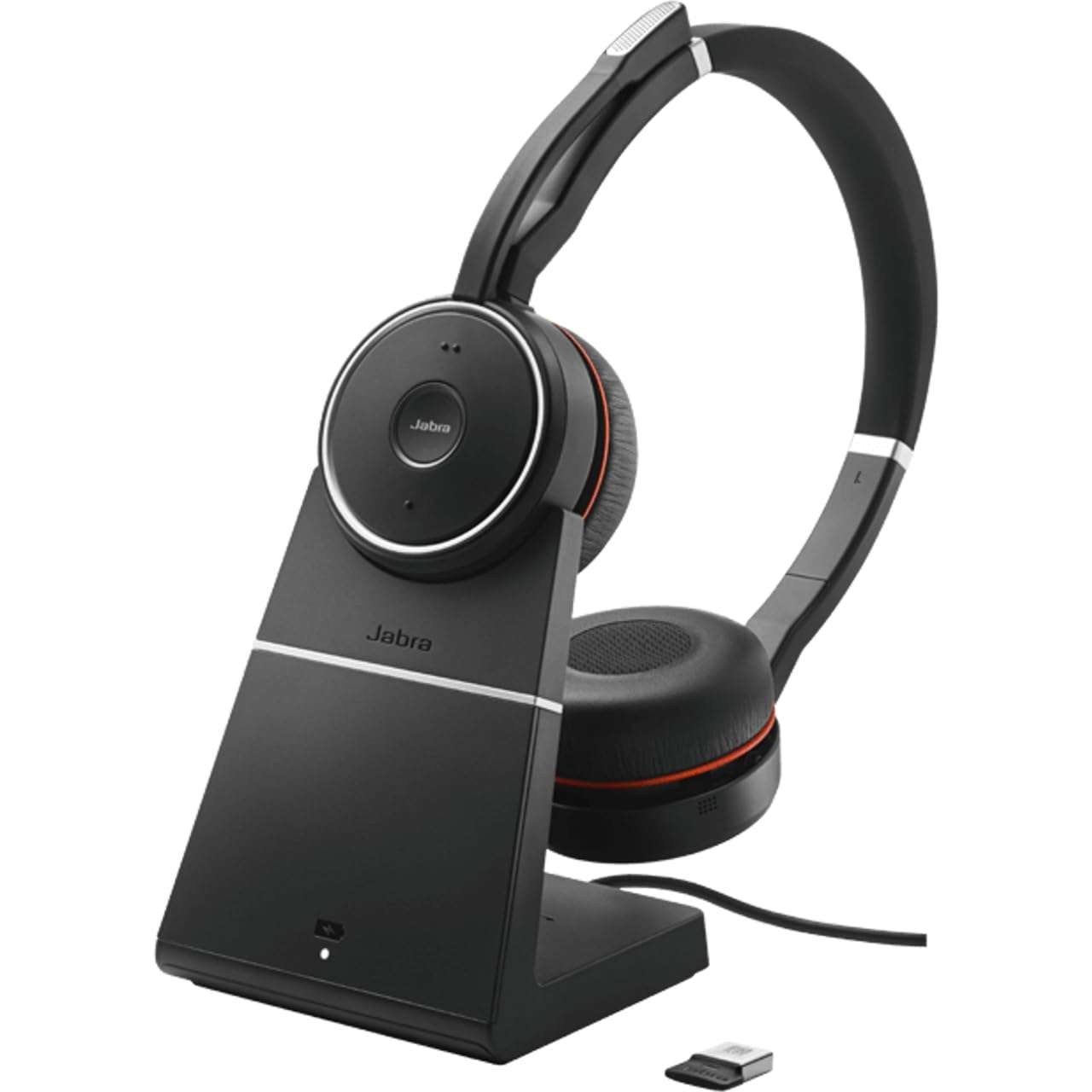 Jabra Evolve 75 SE Bluetooth UC Headset with Noise-Cancelling Microphone with Stand, Long-Lasting Battery and Dual Connectivity - with Global Teck Gold Suport Plan