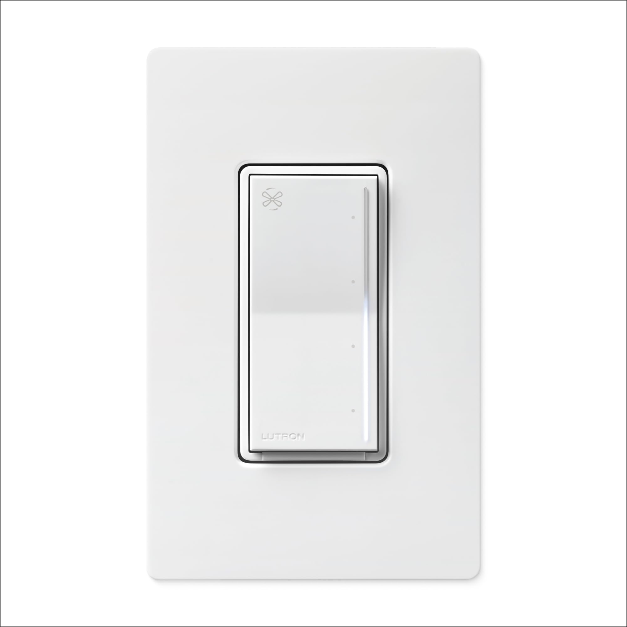 Lutron Sunnata Touch Fan Control, 4-Speed, 1.5 Amp/Single-Pole, Neutral Required, ST-FSQ-N-WH, White 3