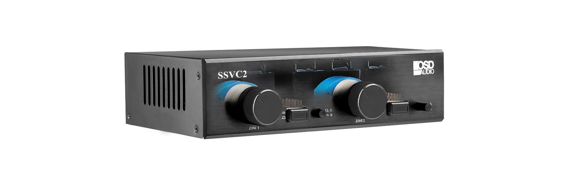 OSD Two Sources, Two Pair Stereo Speaker Select Box with Volume Control SSVC2 1