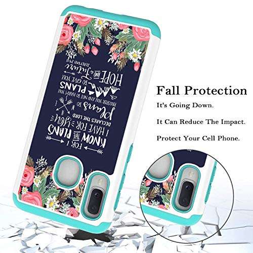 Galaxy A10E Case,Galaxy A20E Case,AMOOK 2-in-1 Double Layer Hard PC Cover Soft TPU Heavy Duty Bumper Shock Proof for Samsung Galaxy A10E/A20E,Bible Verse Jeremiah 29:11 4