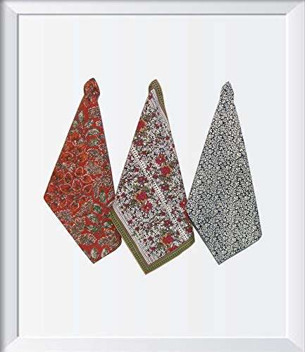 RATAN CART Cleaning Cloth Multipurpose Cotton Kitchen Towel (Set of 3, Multicolor) 1