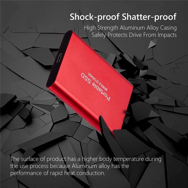 USB 3.1 External Solid State Drive, Black Portable SSD, Mini Hard Drive High Capacity, for PC Laptop Mac Data Storage and Transfer (Size : 10TB) 4