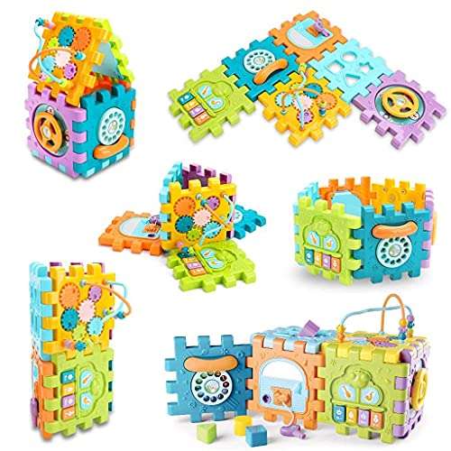 MiniFAIRY Activity Cube - Baby Toys 6-12 Months, Music & Light Up, Montessori Toys for 1-3 Years Old Boys & Girls 5