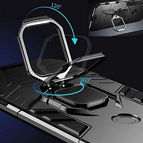 for Samsung Galaxy A10S Case,Hybrid Heavy Duty Shockproof Armor Dual Layer Protection Defender Back Case Cover for Samsung Galaxy A10S Tempered Glass Screen Protector (Black) 5