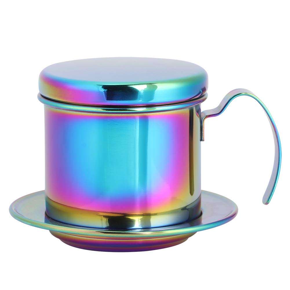 Filtration System, Stainless Steel Coffee Pot, Portable Coffee Brewer Corrosion-Resistant Coffee Travel and Campin(Titanium Black) 1