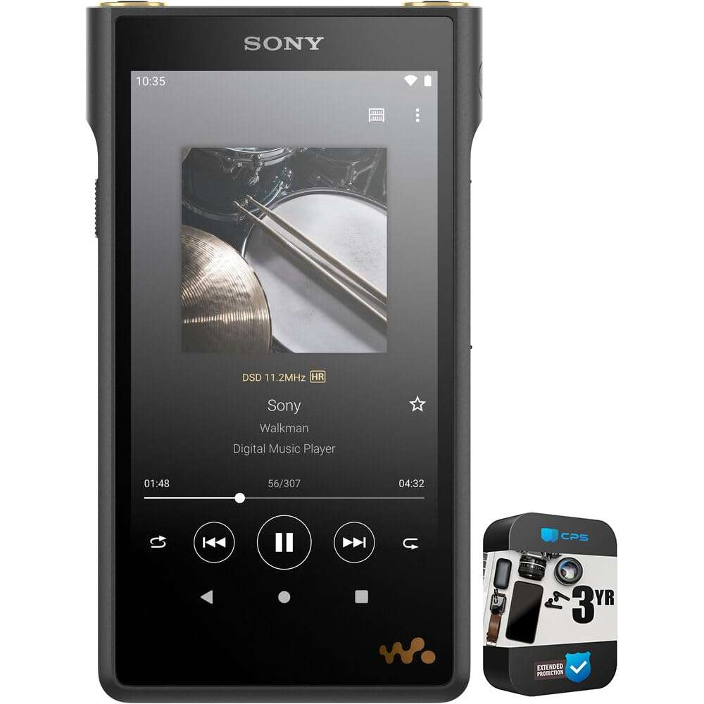 Sony NWWM1AM2 Walkman High Resolution Digital Music Player Black Bundle with 3 YR CPS Enhanced Protection Pack 1