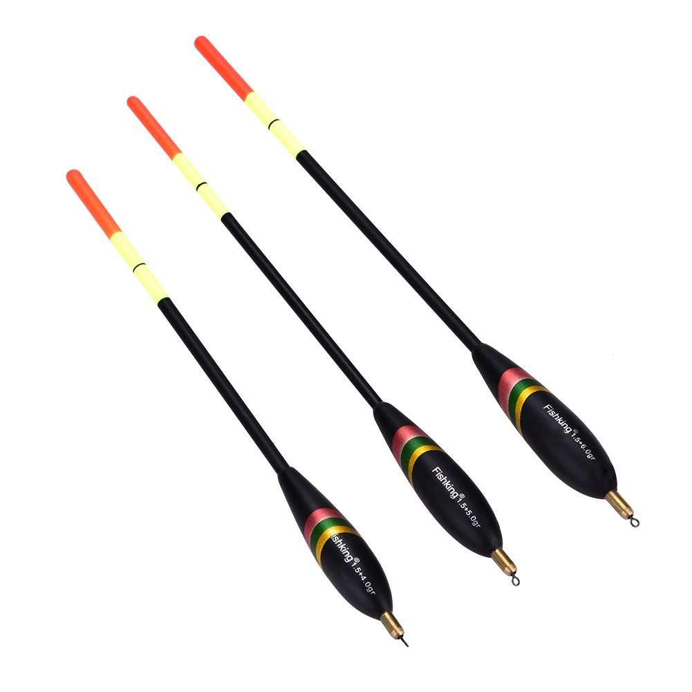 Fishing Floats 3 Piece 1.5+6g 1.5+5g 1.5+4g Wood Fishing Floats Tube Bobbers, Assorted Sizes Coarse Fishing Tackle Floats, Vertical Buoy Fishing Waggler, Fishing Floats Coarse 5