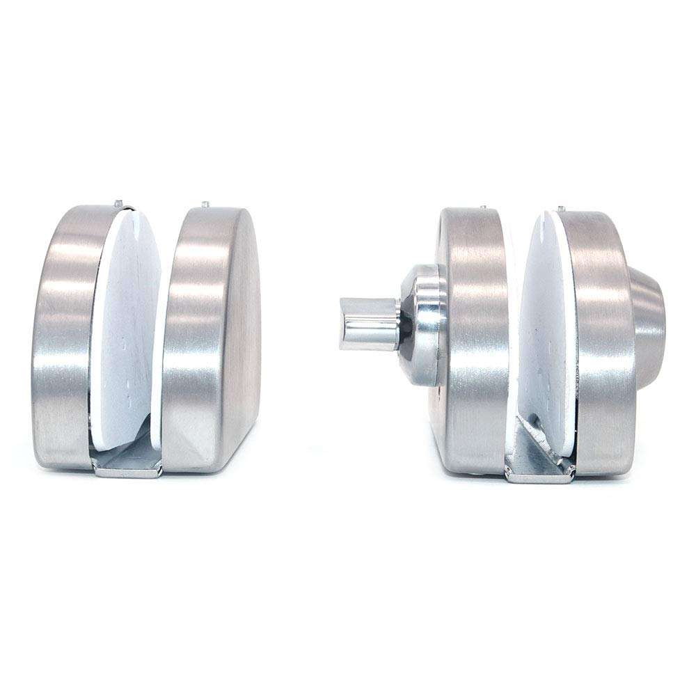 Upgraded NUZAMAS Double Glass Door Lock Stainless Steel, Both Sides Open Frameless Door Hasps for 10-12mm Thickness Glass, Home Office Hotel Furniture Hardware 6