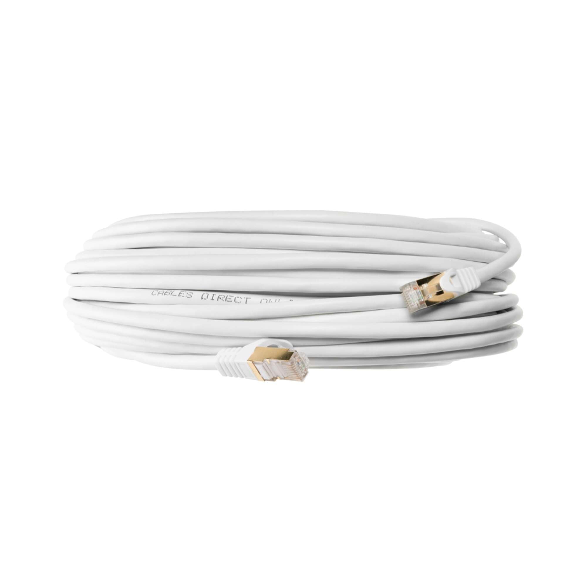 Cables Direct Online 20FT S/FTP Cat7 Copper Network Ethernet Patch Cable, Internet Wire, Compatible with PC, Laptop, Modem, Router, TVs, Printer Cord, Consoles for Home and Office (20ft, White) 6