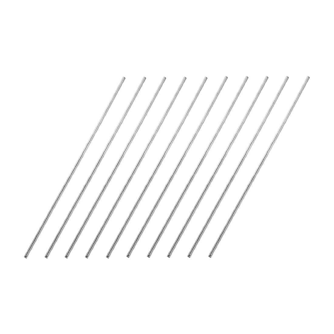 uxcell 1.5mm x 100mm 304 Stainless Steel Solid Round Rod for DIY Craft - 10pcs 1