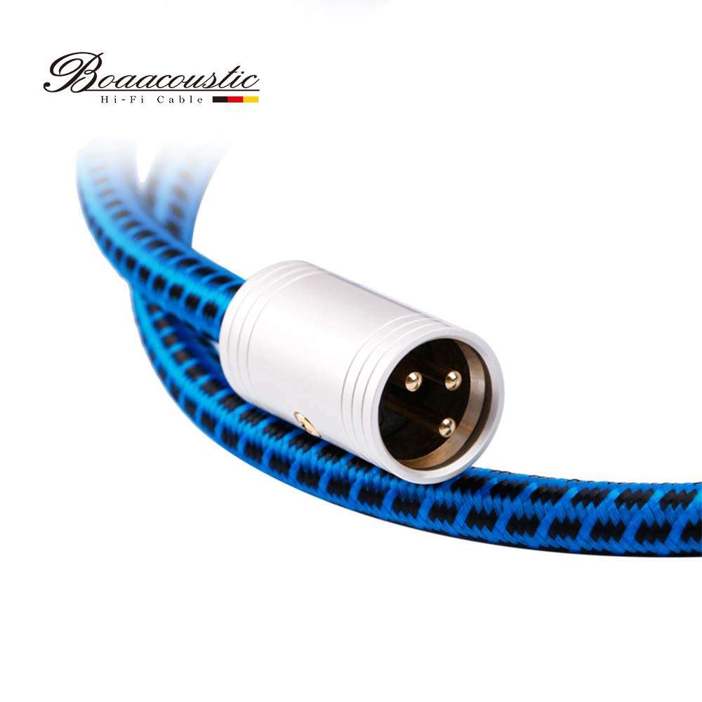 BOAACOUSTIC JIB Blueberry Series 6N OCC® Balanced XLR Male to XLR Female 3 PIN Microphone Cable (3.2ft/1M,2-Pack/Set) 3