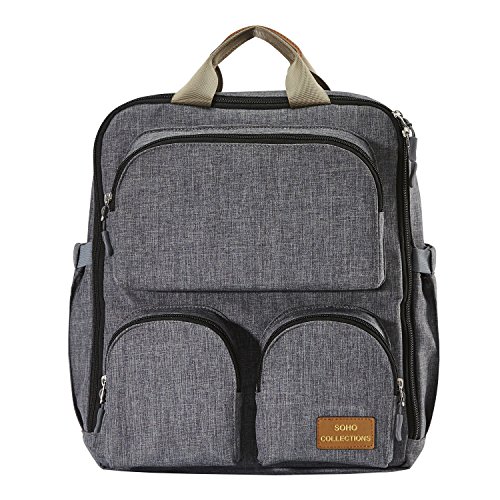 SoHo Diaper Bag Backpack 3PC Essentials - Gray