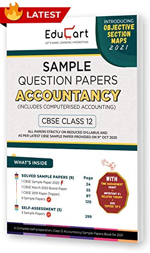 Educart CBSE Class 12 Accountancy Sample Question Papers For 2021 (reduced syllabus for Term 1 and 2) (old pattern) (Class 9-12)