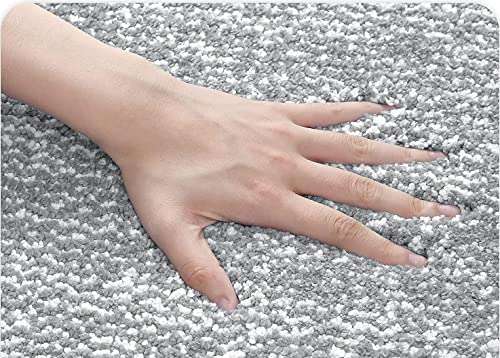 HARISONSLIVING Modern Super Soft (40x60 cm) Microfibre Solid Bath Mat 2000 GSM Super Absorbent Anti Skid Mats for Bathroom/ Bedroom/ Kitchen/ Door Mat/ Floor Mat (Grey) Pack of 2 4