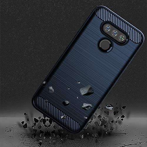 Dzxouui Compatible with LG Harmony 4 Case,LG Premier Pro Plus Case,LG K40S Case,LG K41 Case,LG K400 Case,Phone Cover Shockproof Soft TPU Cases for Harmony 4(DL-DarkBlue) 6