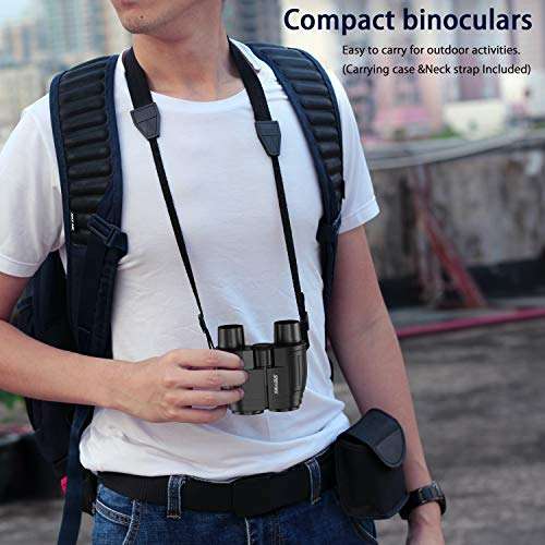 10X25 Compact Binoculars, Small Lightweight Binocular for Adults & Kids, Binoculars for Bird Watching Traveling Hiking Wildlife Outdoor, Easy Focus Folding Binoculars for Opera Concert Theater 5