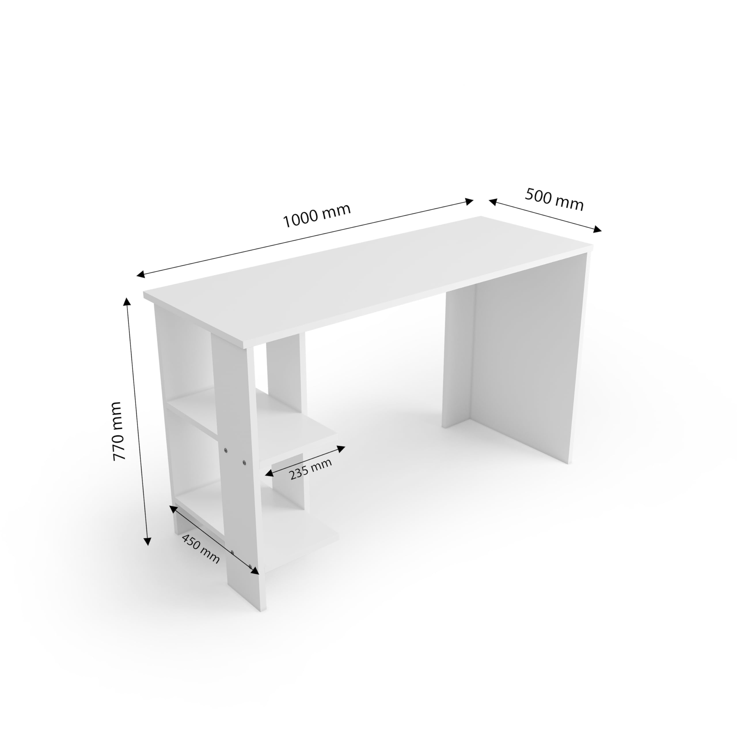 FURLAY Aero White Study Table | Century Engineered Wood | 100 x 50 x 77 cm | Minimalist Design | DIY Assembly | 1-Year Warranty 4