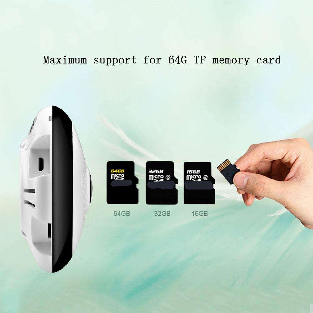 Like More 360°VR Panoramic Fisheye Network Camera Home Two-Way Audio Mobile Detection Anti-Theft Night Vision IP Camera 3